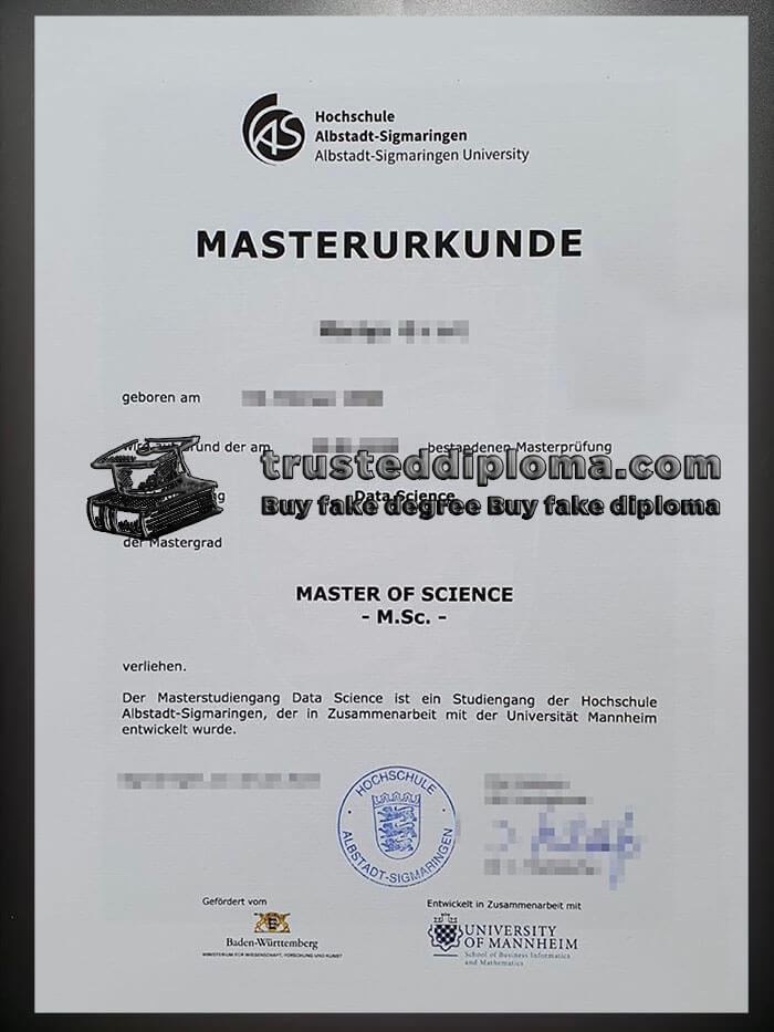 purchase realistic Hochschule Albstadt Sigmaringen diploma