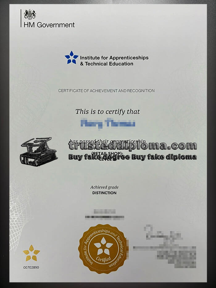 purchase realistic Institute for Apprenticeships Technical Education certificate