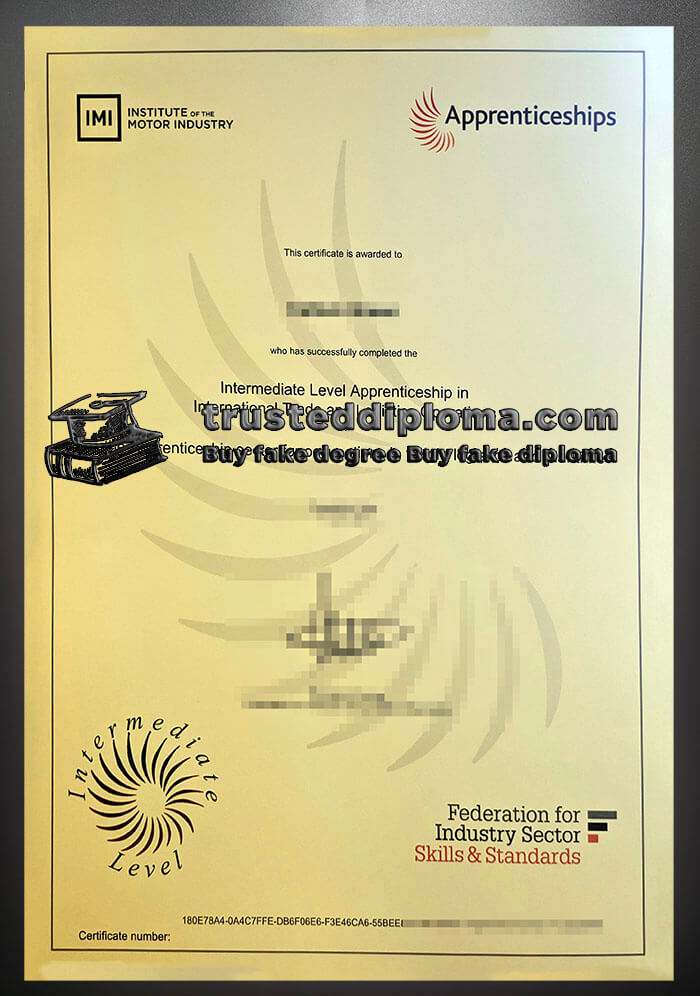 purchase realistic Institute of the Motor Industry Certified certificate