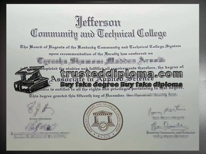 purchase realistic Jefferson Community and Technical College diploma