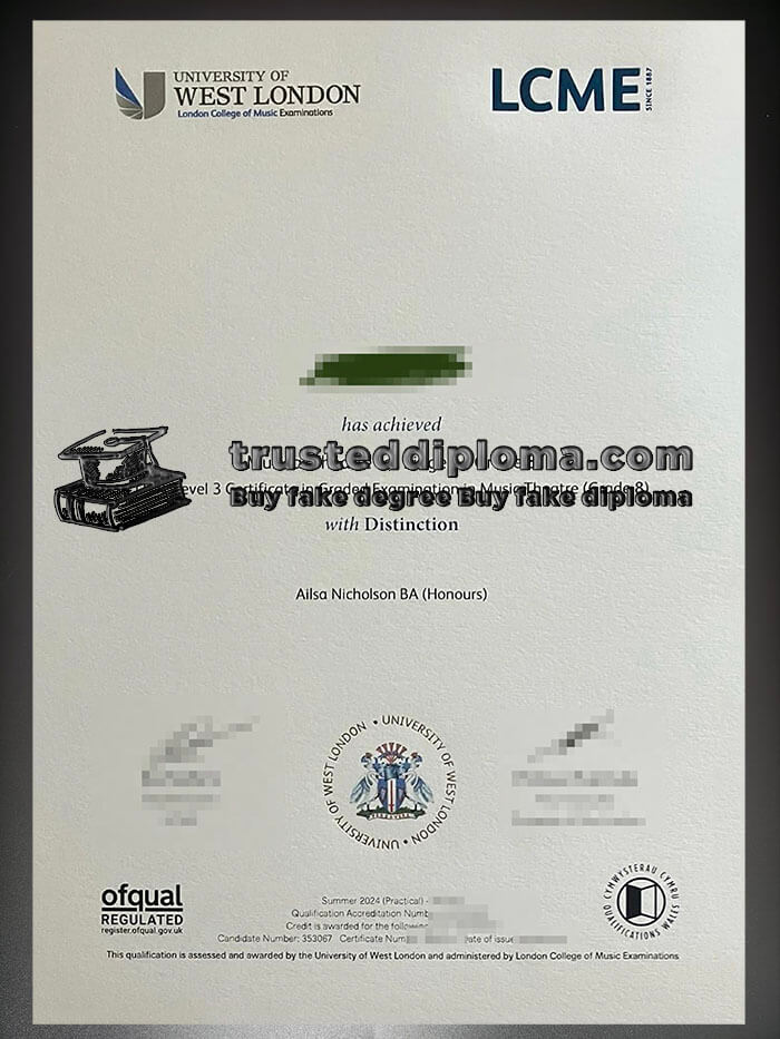 purchase realistic London College of Music Examlnatlon certificate