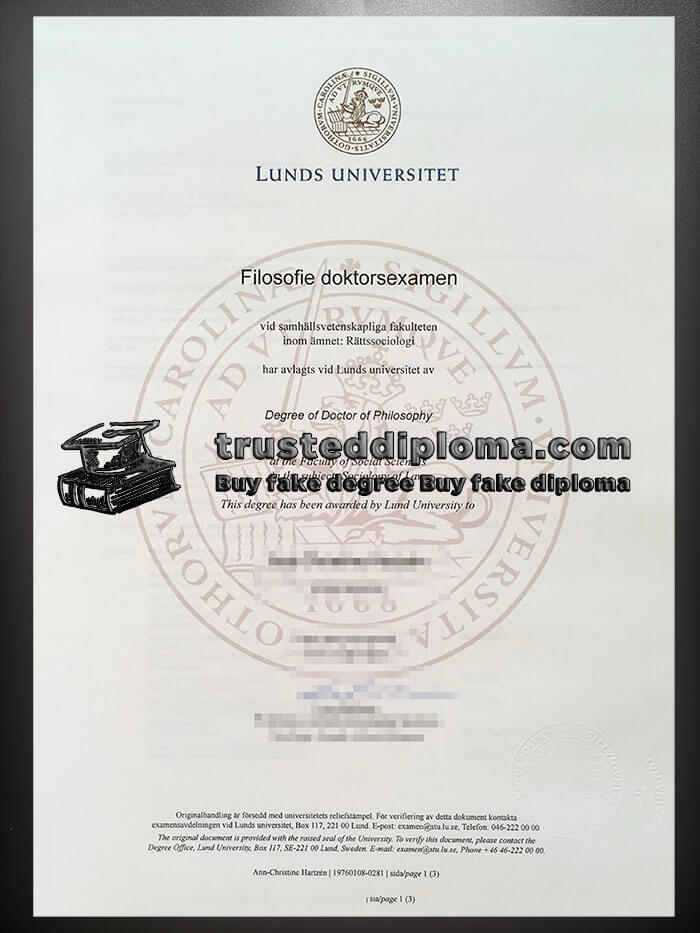 purchase realistic Lunds Universitet diploma