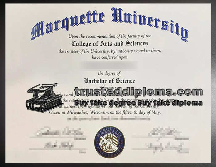 purchase realistic Marquette University diploma