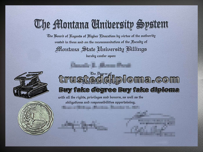 purchase realistic Montana University System diploma