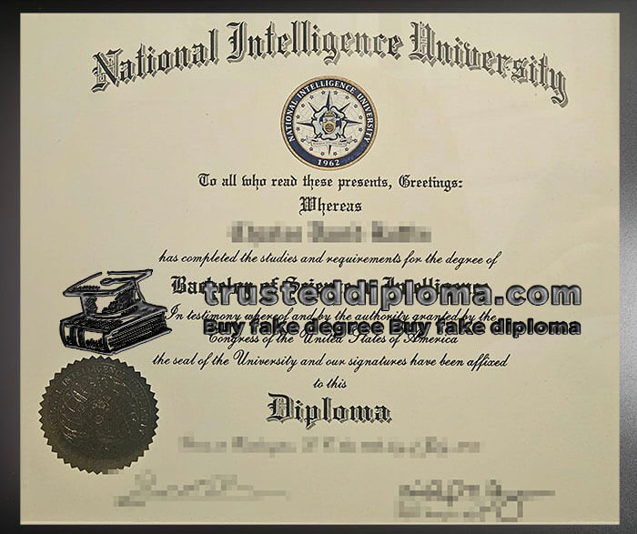 purchase realistic National Intelligence University diploma