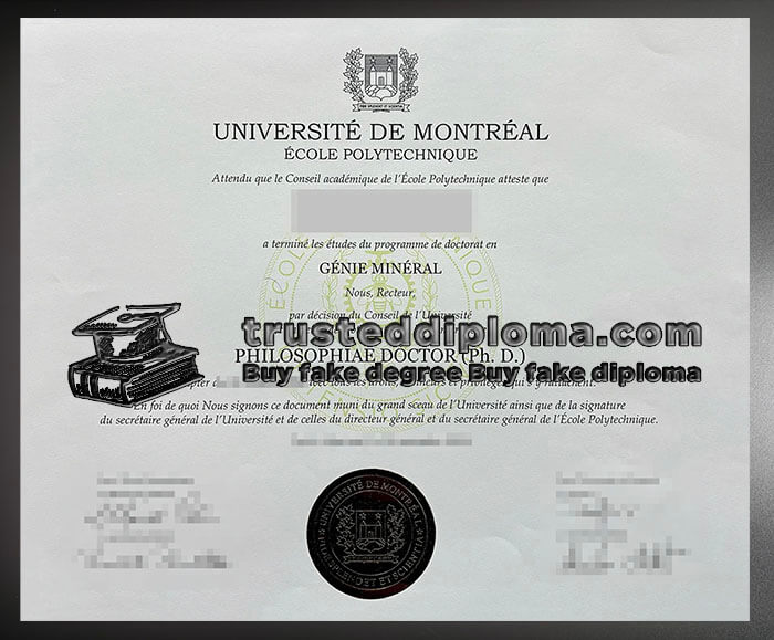 purchase realistic Polytechnique Montréal diploma