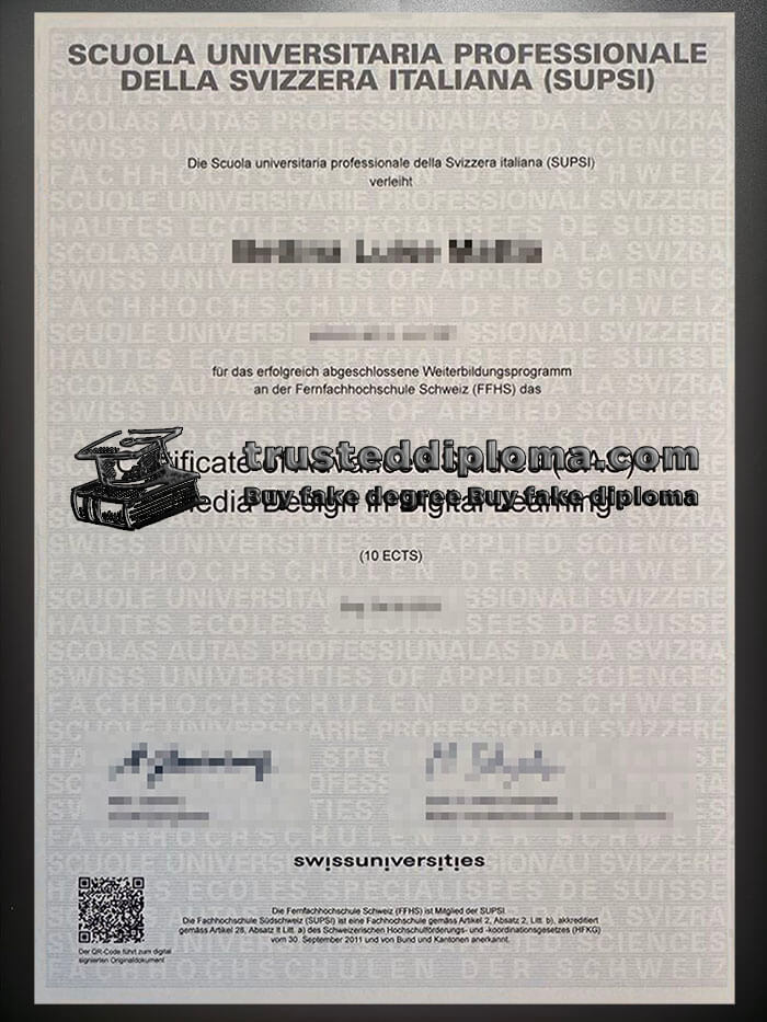 purchase realistic SUPSI diploma