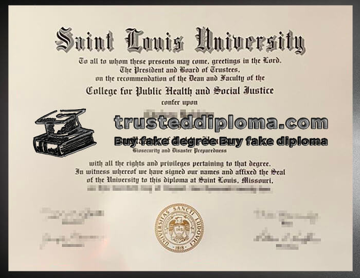purchase realistic Saint Louis University diploma