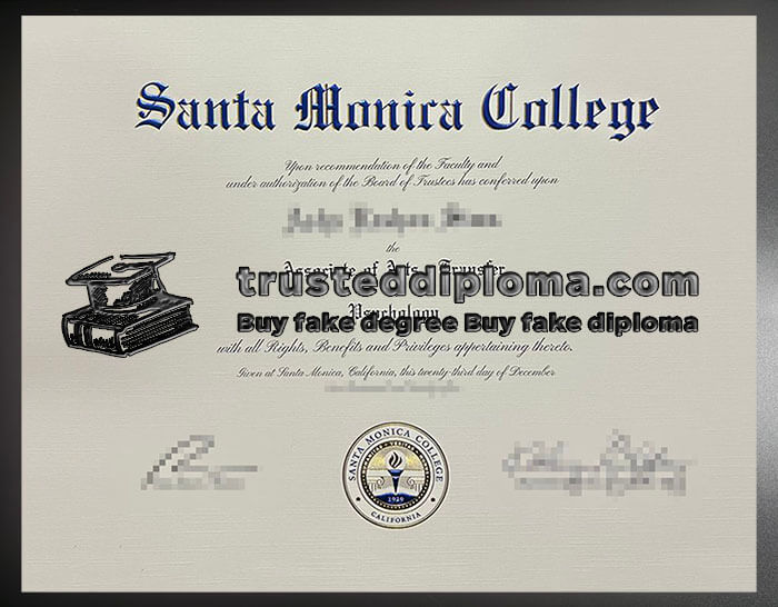 purchase realistic Santa Monica College diploma