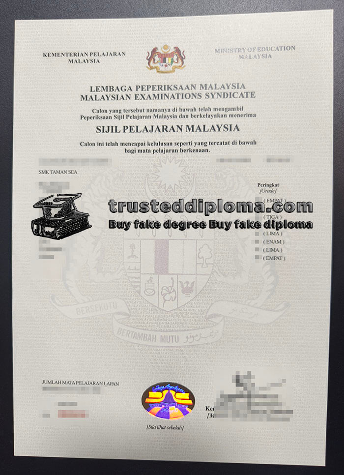 purchase realistic Sijil Pelajaran Malaysia Transcript