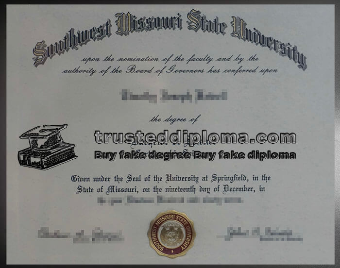purchase realistic Southwest Missouri State University diploma