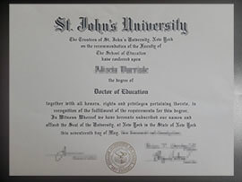 purchase realistic St John's University degree