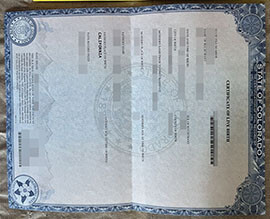 purchase realistic State of Colorado Certificate of Birth
