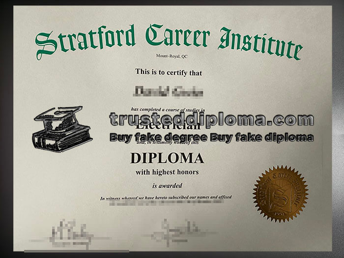 purchase realistic Stratford Career Institute diploma