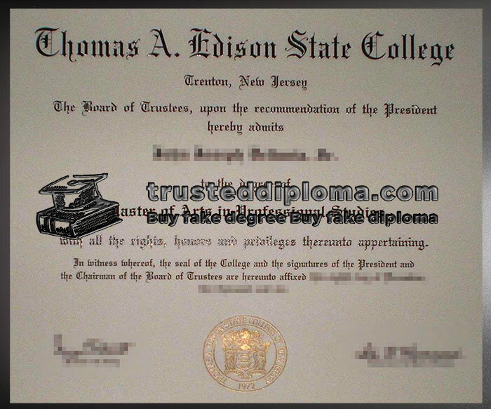 purchase realistic Thomas A Edison State College diploma