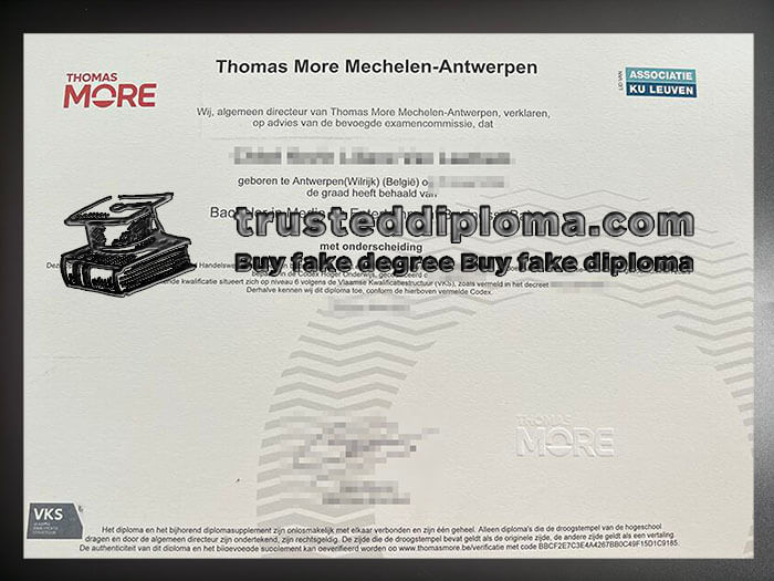 purchase realistic Thomas More Hogeschool diploma
