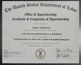purchase realistic US Department of Labor Certification certificate