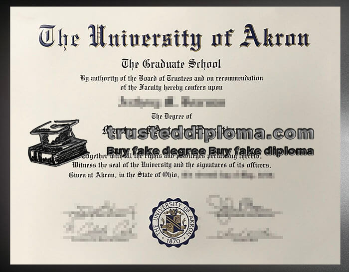 purchase realistic University of Akron diploma