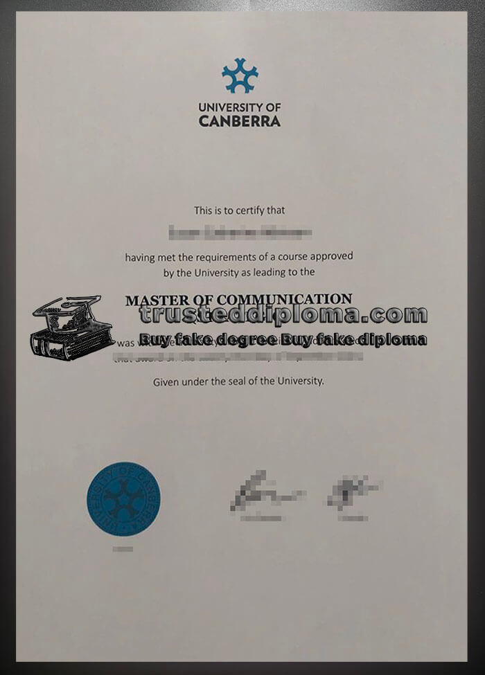 purchase realistic University of Canberra diploma