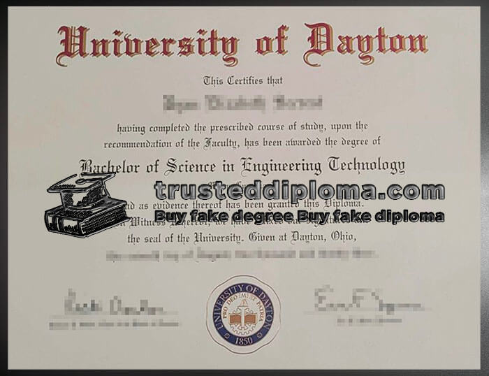purchase realistic University of Dayton diploma