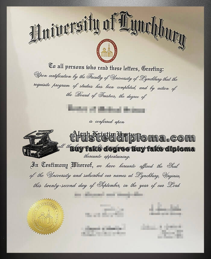 purchase realistic University of Lynchburg diploma