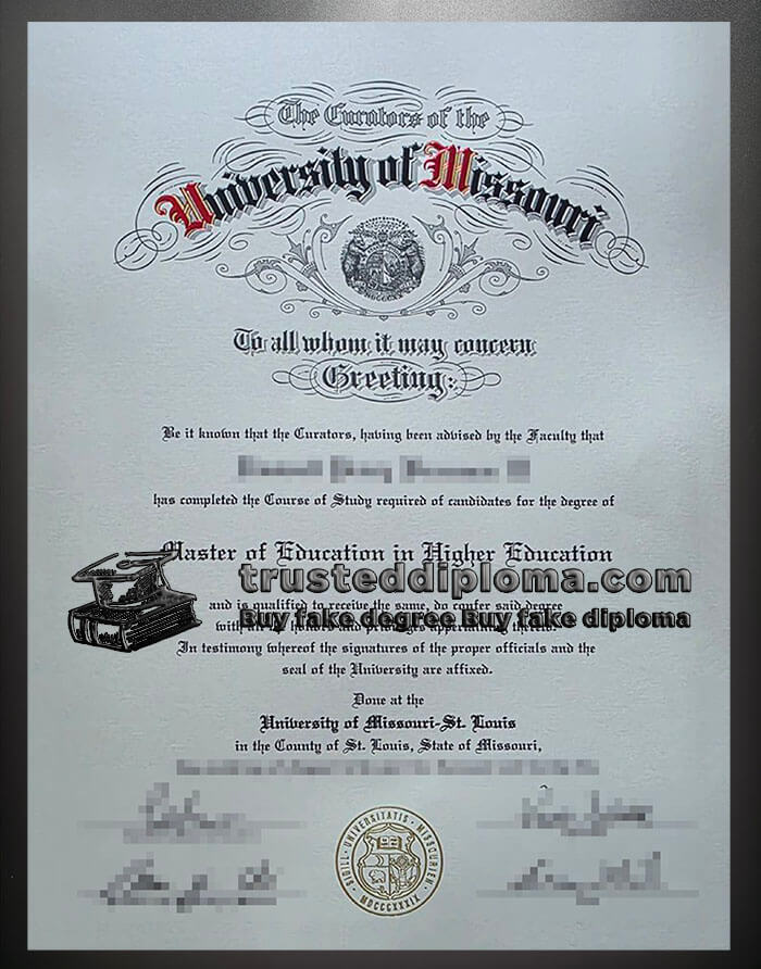purchase realistic University of Missouri St Louis diploma