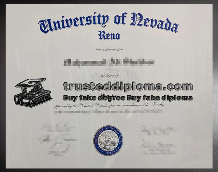 purchase realistic University of Nevada Reno diploma