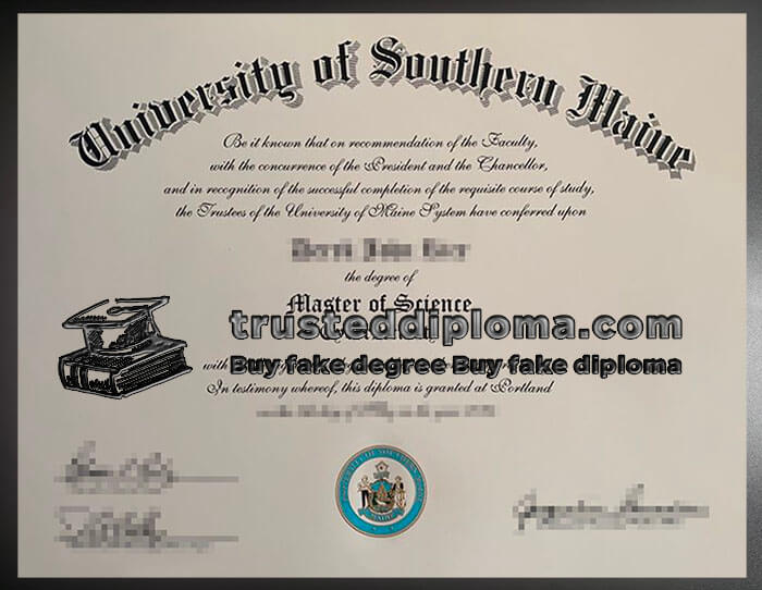 purchase realistic University of Southern Maine diploma