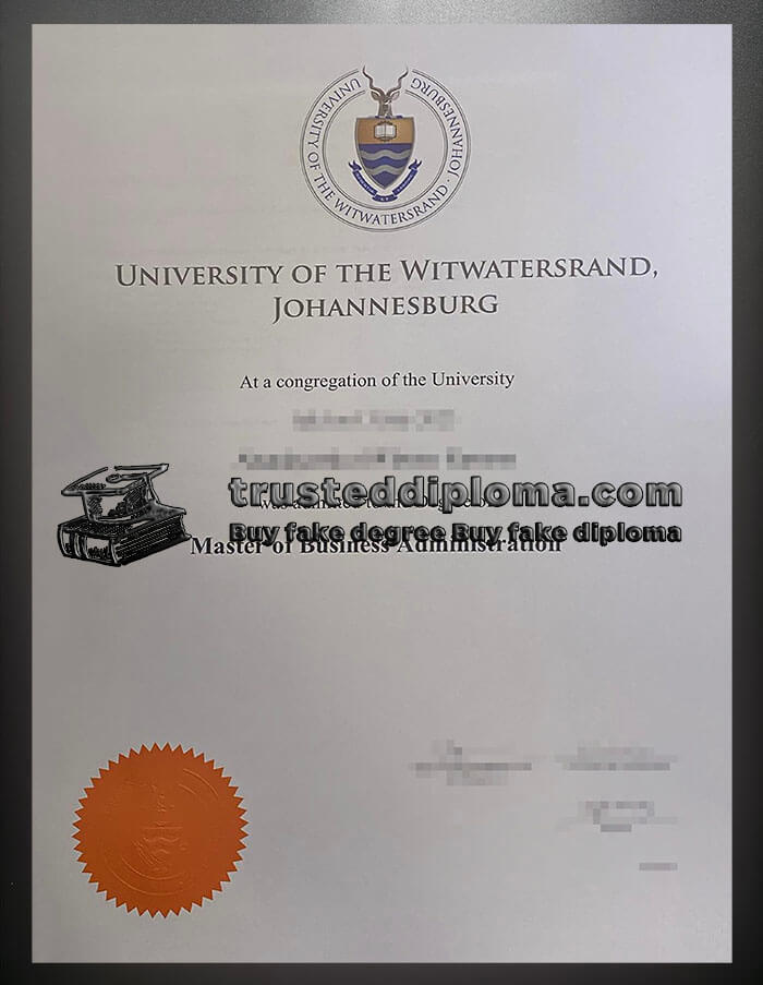 purchase realistic University of the Witwatersrand Johannesburg diploma