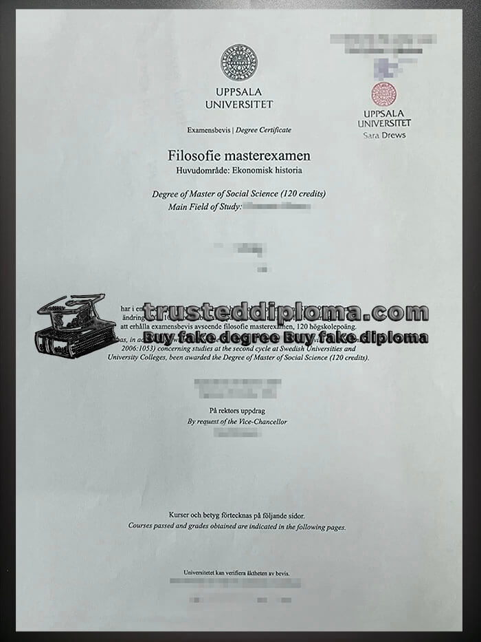 purchase realistic Uppsala Universitet diploma