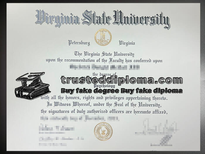purchase realistic Virginia State University diploma