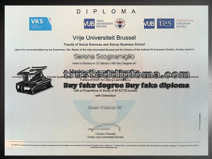 purchase realistic Vrije Universiteit Brussel diploma
