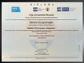 purchase realistic Vrije Universiteit Brussel degree