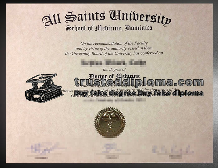 purchase realistic All Saints University diploma