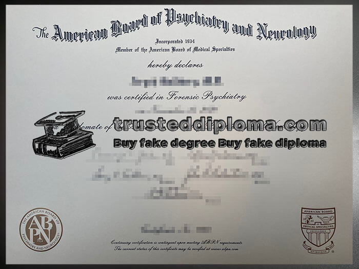 purchase realistic American Board of Psychiatry and Neurology certificate