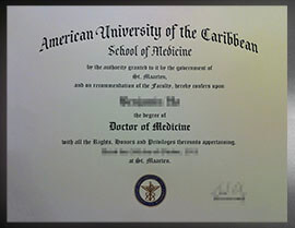 purchase realistic American University of the Caribbean degree