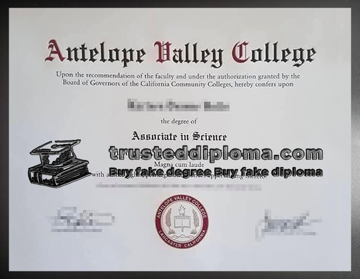 purchase realistic Antelope Valley College diploma