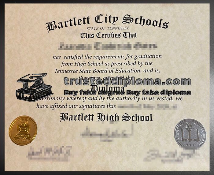 purchase realistic Bartlett City School diploma