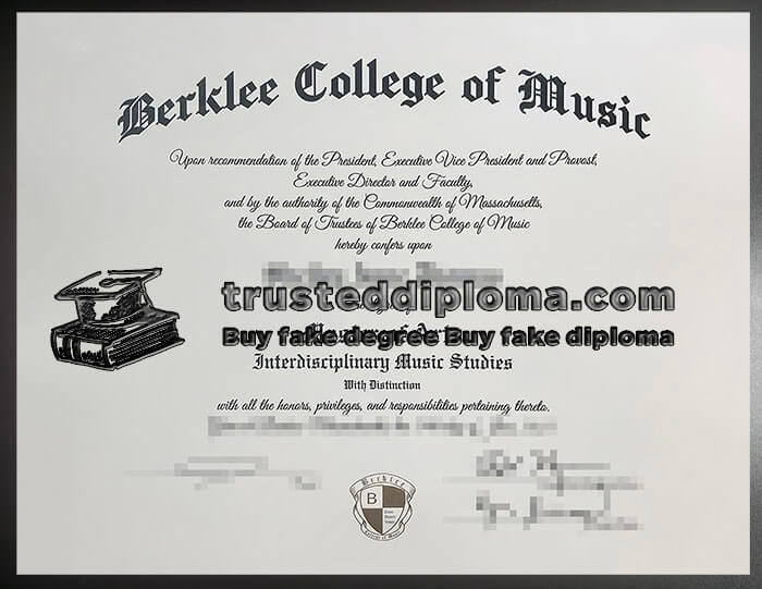 purchase realistic Berklee College of MUsic diploma