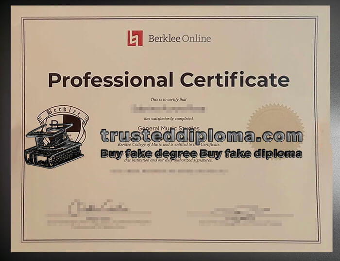 purchase realistic Berklee Online Professional Certificate