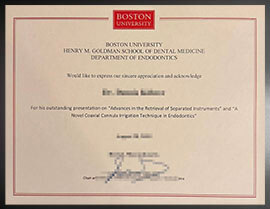 purchase realistic Boston University Henry M Goldman School of Dental Medicine certificate