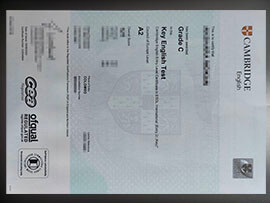 purchase realistic Cambridge Key English Test certificate