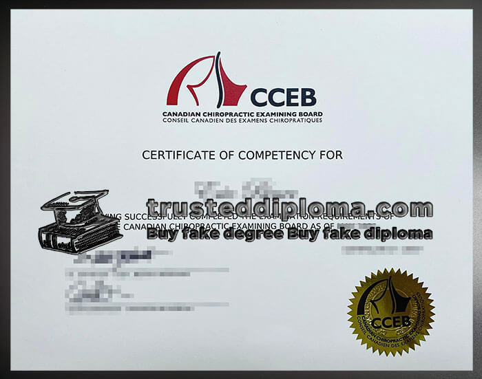 purchase realistic Canadian Chiropractic Examining Board certificate