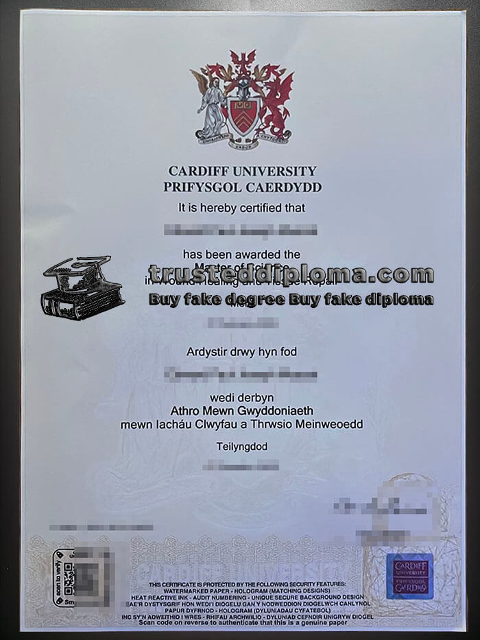 purchase realistic Cardiff University diploma