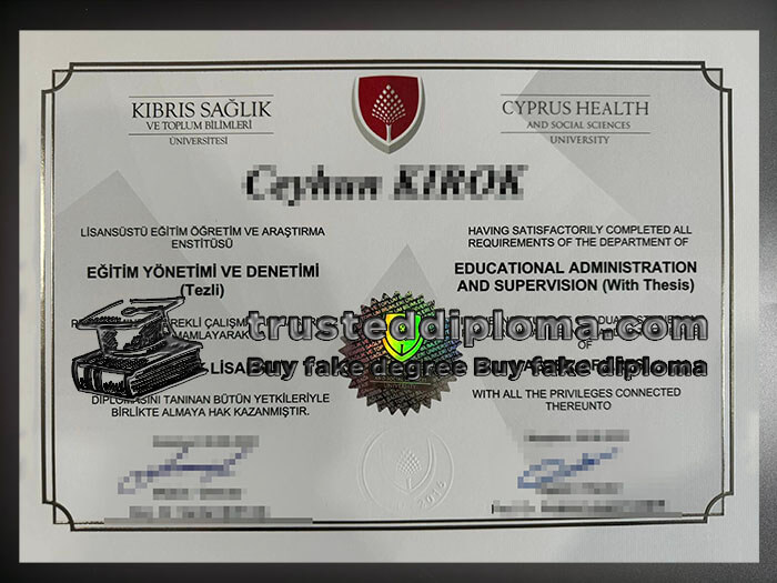 purchase realistic Cyprus Health and Social Sciences University diploma