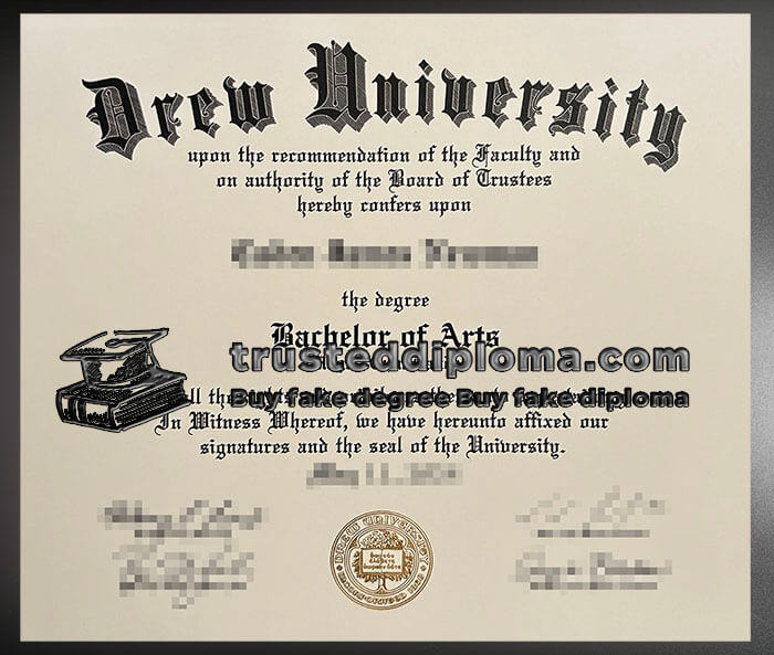purchase realistic Drew University diploma