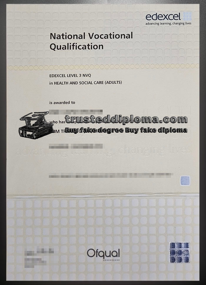 purchase realistic Edexcel National Vocational Qualification certificate