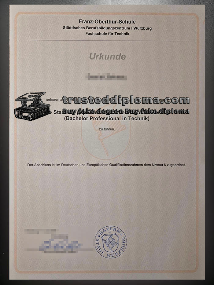 purchase realistic Franz Oberthür Schule diploma