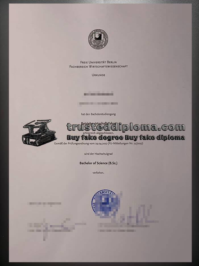 purchase realistic Freie Universität Berlin diploma