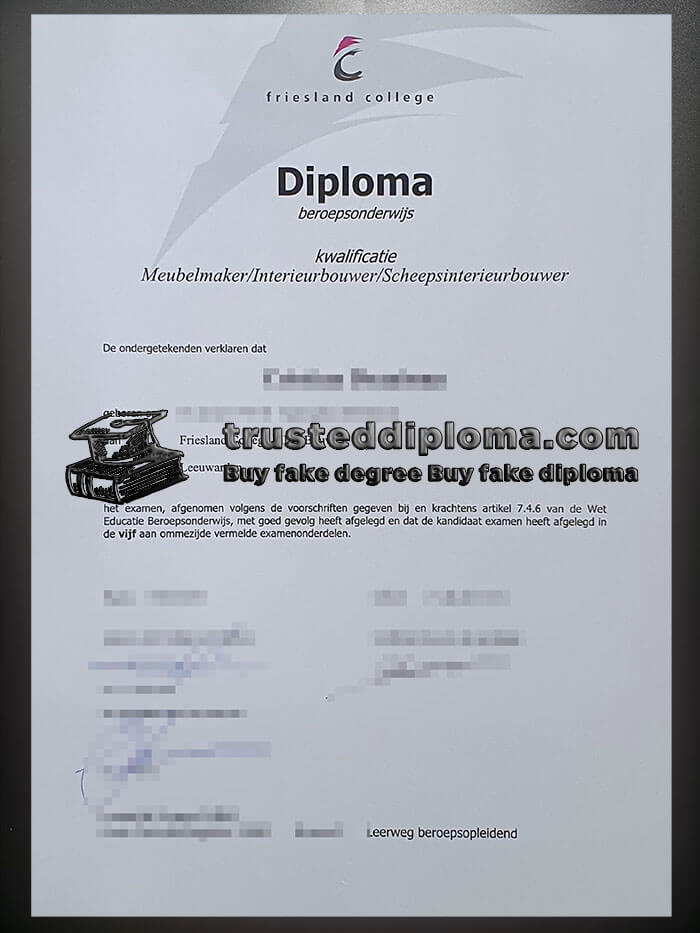 purchase realistic Friesland College diploma